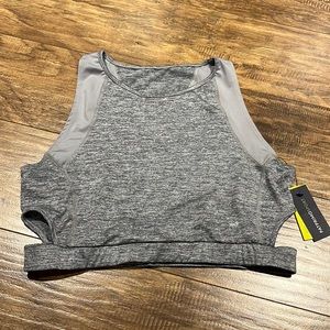 Patprimo sport grey cropped lightweight top
